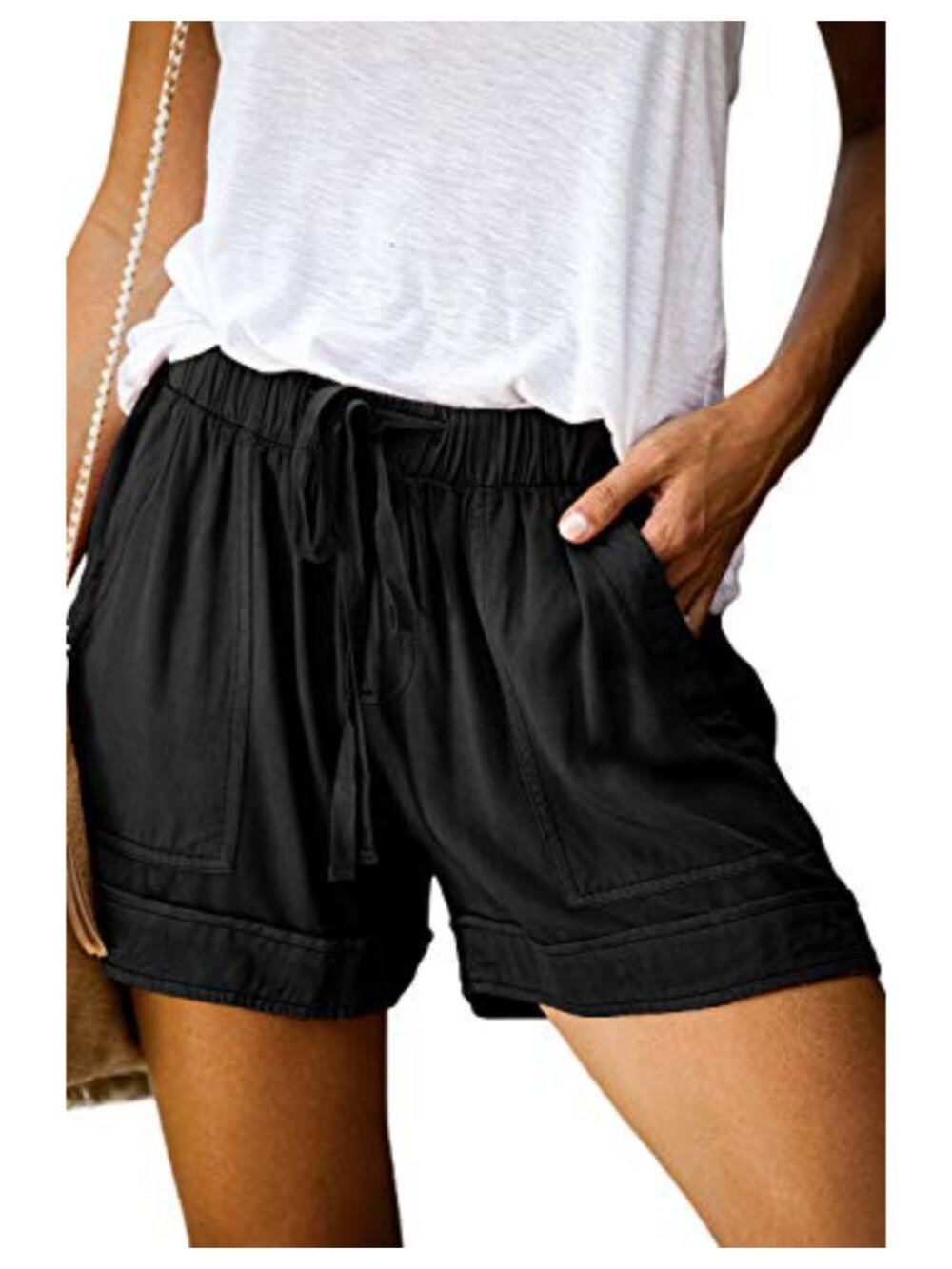 Women's Comfy Drawstring Elastic Waist Shorts with Pockets Casual Loose